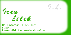 iren lilek business card